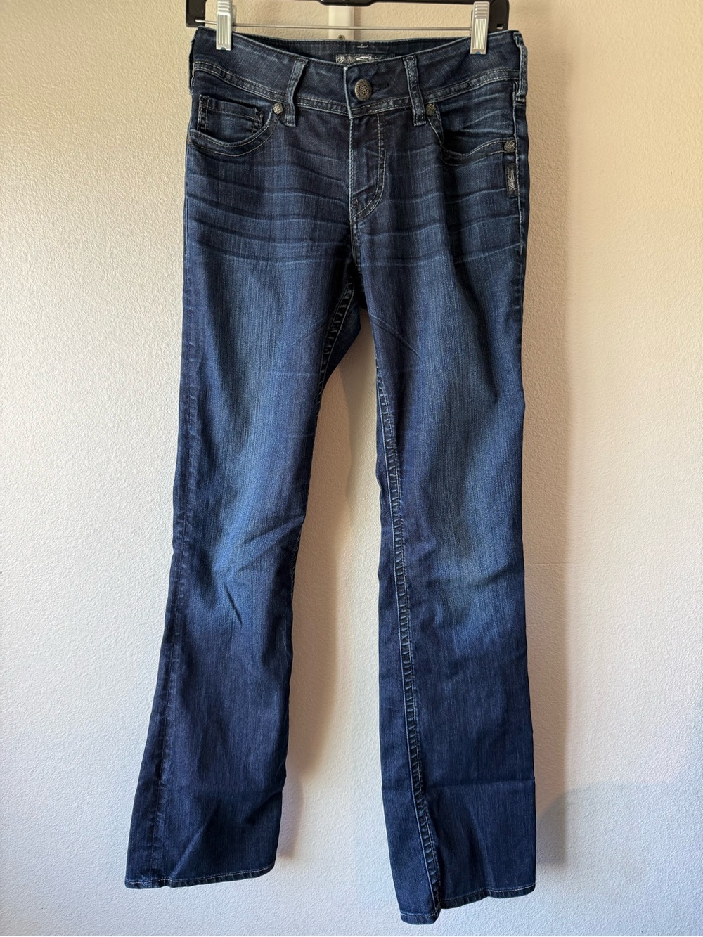 Silver Dark Blue Women's Bootcut Jeans